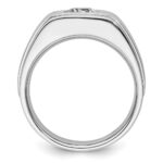 IBGoodman 14k White Gold with Black Rhodium Satin Men's Ring Mounting - Image 2