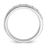 IBGoodman 14k White Gold 1 carat Lab Grown Diamond VS/SI+ G+ Nine Stone Complete Polished Men's Ring - Image 2