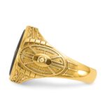 10k IBGoodman Men's Onyx and Diamond Complete Ring - Image 5