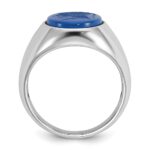 14k White Gold IBGoodman Men's Gemstone Ring Mounting - Image 2