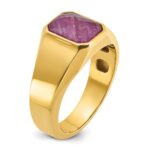 14k IBGoodman Men's Ruby Doublet Stone Complete Ring - Image 8