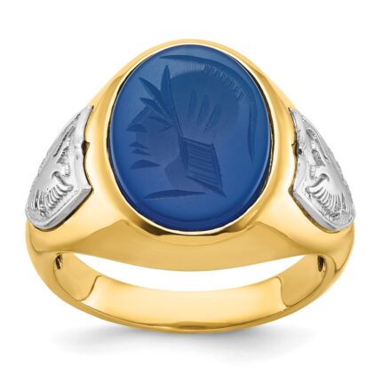 14k Two-tone IBGoodman Men's Gemstone Ring Mounting
