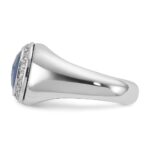 10kw IBGoodman Men's Sapphire Doublet Stone and Diamond Complete Ring - Image 5