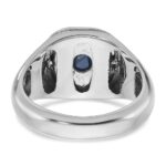 10kw IBGoodman Men's Sapphire Doublet Stone and Diamond Complete Ring - Image 7