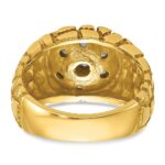 14k IBGoodman Men's Two-tone Nugget Cluster Ring Mounting - Image 7