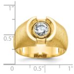 14k IBGoodman Men's Polished and Satin Diamond Ring Mounting - Image 2