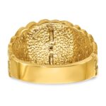 IBGoodman 14k Two-tone Men's Polished and Nugget Textured Diamond Blue Lodge Master Masonic Ring - Image 5