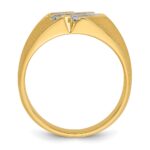 10k IBGoodman Men's Polished Satin and Grooved Ring Mounting - Image 2