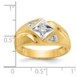 14k IBGoodman Men's Polished and Satin Diamond Ring Mounting - Image 3