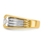 14k Two-tone IBGoodman Men's 1/2 carat Diamond Complete Ring - Image 5