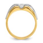 14k Two-tone IBGoodman Men's 3/4 carat Diamond Complete Ring - Image 2