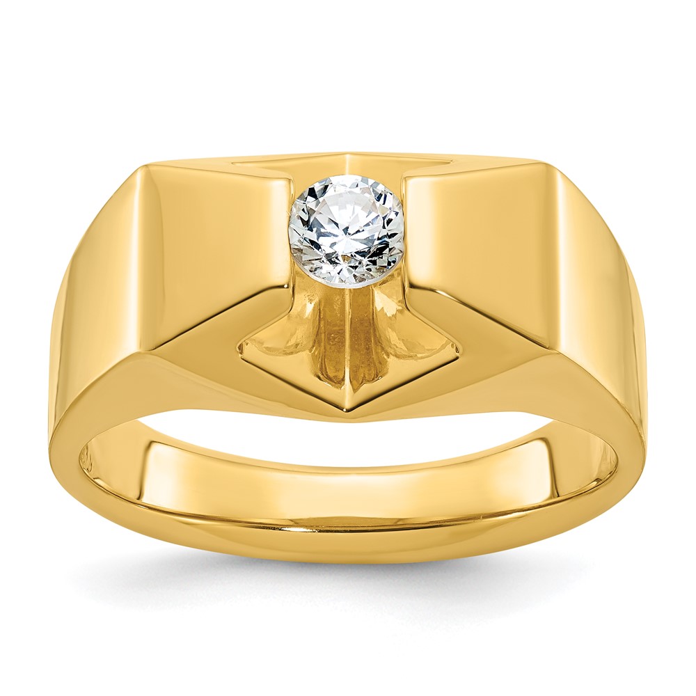 B56890-4YAA.jpg 14k IBGoodman Men's 1/3 carat Diamond Complete Ring - Image 1