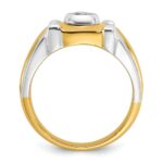 14k Two-tone IBGoodman Men's 1/2 carat Diamond Complete Ring - Image 2