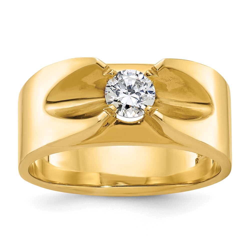 B56926-4YAA.jpg 14k IBGoodman Men's 1/2 carat Diamond Complete Ring - Image 1