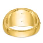 IBGoodman 10k Two-tone Men's Polished and Textured with Black Enamel Past Master Masonic Ring - Image 7