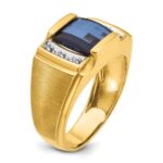 14k IBGoodman Men's Gemstone and Diamond Ring Mounting - Image 8