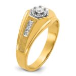 14k IBGoodman Men's Polished and Satin Diamond Ring Mounting - Image 8