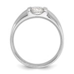 IBGoodman 14k White Gold 1 carat Lab Grown Diamond VS/SI+ G+ Complete Men's Ring - Image 2