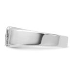 IBGoodman 14k White Gold 1 carat Lab Grown Diamond VS/SI+ G+ Complete Men's Ring - Image 3