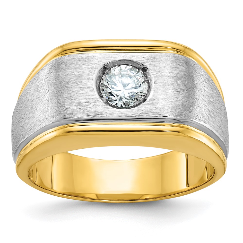 B58369-4YW.jpg 14k Two-tone IBGoodman Men's Polished and Satin Diamond Ring Mounting - Image 1