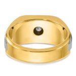 14k Two-tone IBGoodman Men's Polished and Satin Diamond Ring Mounting - Image 7