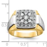 IBGoodman 14k Two-tone Men's Polished and Satin 1/2 Carat AA Quality Diamond Ring - Image 3