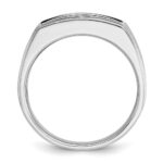 IBGoodman 14k White Gold Men's Polished and Satin Gemstone Ring Mounting - Image 2