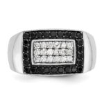 IBGoodman 14k White Gold Men's Polished Rectangular Cluster Ring Mounting - Image 6
