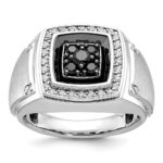 14k White Gold IBGoodman Men's Polished and Satin Ring Mounting