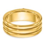 IBGoodman 10k Men's Polished and Grooved with Black Enamel Active 33rd Degree Masonic Ring - Image 5