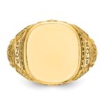 14k IBGoodman 16.5x14.8mm Men's Cushion Signet Ring - Image 6