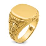 14k IBGoodman 16.5x14.8mm Men's Cushion Signet Ring - Image 8