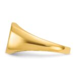 14k IBGoodman 12x12mm Men's Satin Top Cushion Signet Ring - Image 3