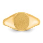 14k IBGoodman 12x10mm Men's Round Signet Ring - Image 4