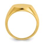 14k IBGoodman 16x14mm Men's Round Signet Ring - Image 2