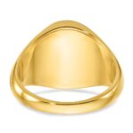 14k IBGoodman 16x14mm Men's Round Signet Ring - Image 5