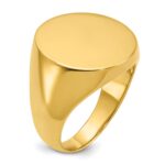 14k IBGoodman 20x18mm Men's Round Signet Ring - Image 6