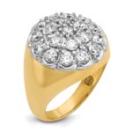 IBGoodman 14k Two-Tone 3 carat Lab Grown Diamond VS/SI+ G+ Complete Men's Cluster Ring - Image 6