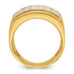 IBGoodman 14k with White Rhodium 3 3/4 carat Lab Grown Diamond VS/SI+ G+ Complete Four Row Men's Ring - Image 2