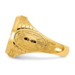 14k Two-Tone Engravable Round Signet ring - Image 3