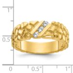 14k IBGoodman Men's 1/4 carat Diamond Nugget Complete Ring - Image 3