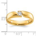 14k IBGoodman Men's 1/4 carat Diamond Complete Ring - Image 3