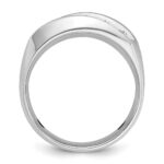 14k White Gold IBGoodman Men's Polished & Satin 5-Stone Ring Mounting
