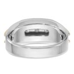 IBGoodman 14k Two-tone Men's Polished 3-Stone 1/2 Carat AA Quality Diamond Ring - Image 7