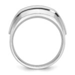14k White Gold IBGoodman Men's 1 carat Diamond Complete Ring - Image 2