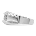 14k White Gold IBGoodman Men's 1 carat Diamond Complete Ring - Image 4