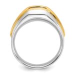 IBGoodman 14k Two-tone 1 carat Lab Grown Diamond VS/SI+ G+ Complete Polished Men's Solitaire Ring - Image 2