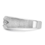 14k White Gold IBGoodman Men's Polished & Satin 5-Stone Ring Mounting - Image 5