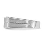 14k White Gold IBGoodman Men's Polished and Satin Diamond Ring Mounting - Image 5