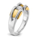 10k Two-tone IBGoodman Men's Diamond Complete Ring - Image 8